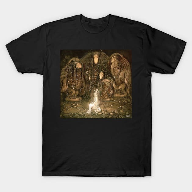 Look at them, mother Troll said. Look at my sons! You won't find more beautiful trolls on this side of the moon, 1915, John Bauer T-Shirt by immortalpeaches